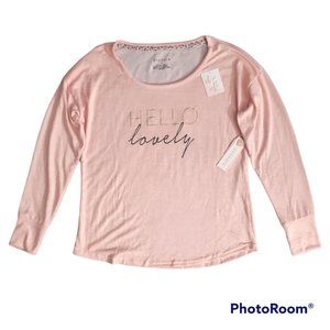 NWT Danskin Pink "Hello Lovely" Sleeping Top Size M